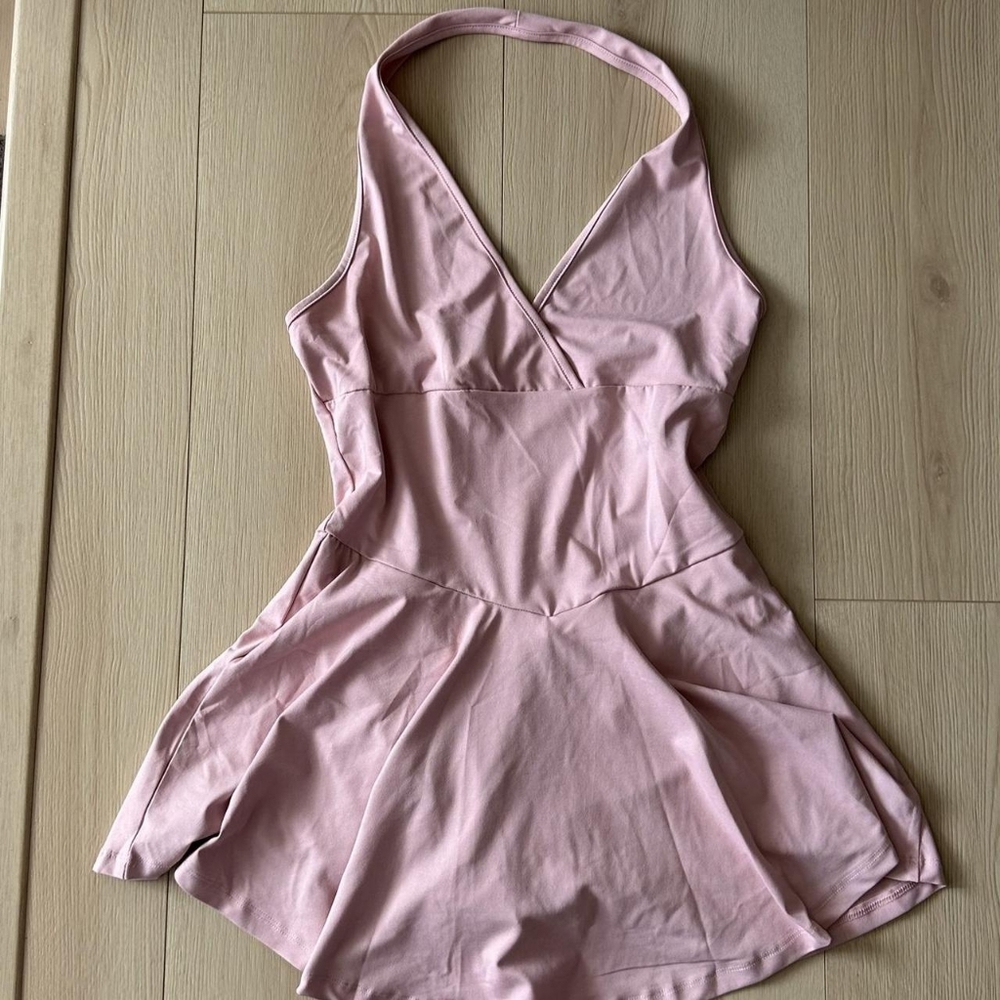 Pink Halter Neck Dress